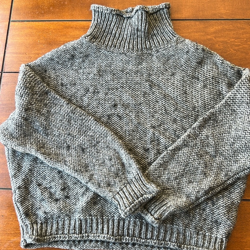 Super cozy medium grey made in Italy Anthropologie sweater